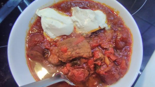 Beef Goulash With Sausages