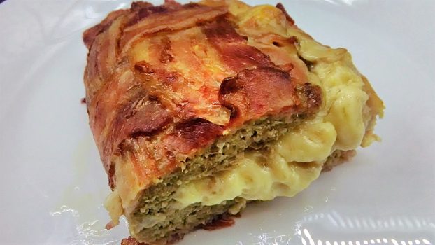 Bacon Wrapped Meatloaf - Stuffed With Cheese - Recipe - KetoKookin'