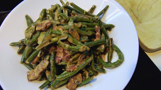Asian Style Pork Belly With String Beans and Coconut Milk