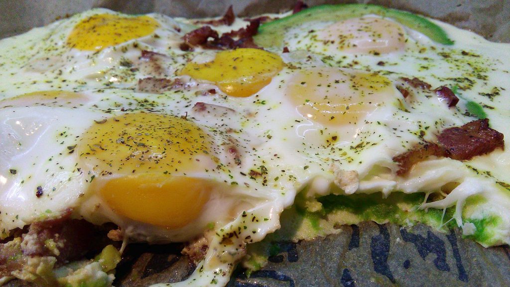 Baked Eggs and Avocado Cross Section