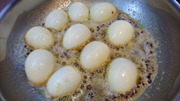 Boiled Eggs in Pan