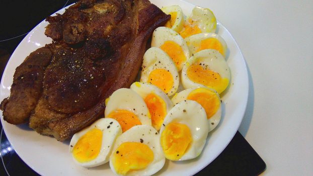 Pan Fried Pulled Pork Shoulder with Eggs