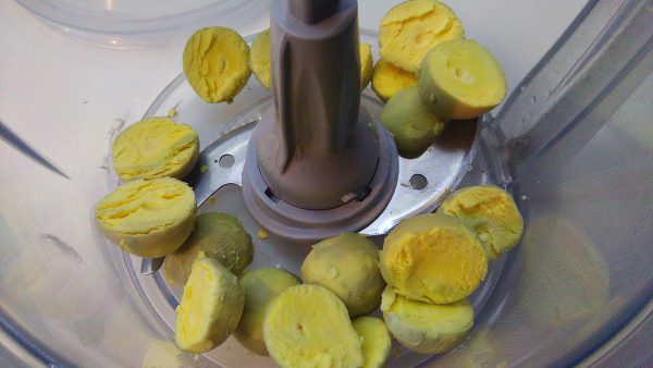 Seperated Egg Yolks in Food Processor